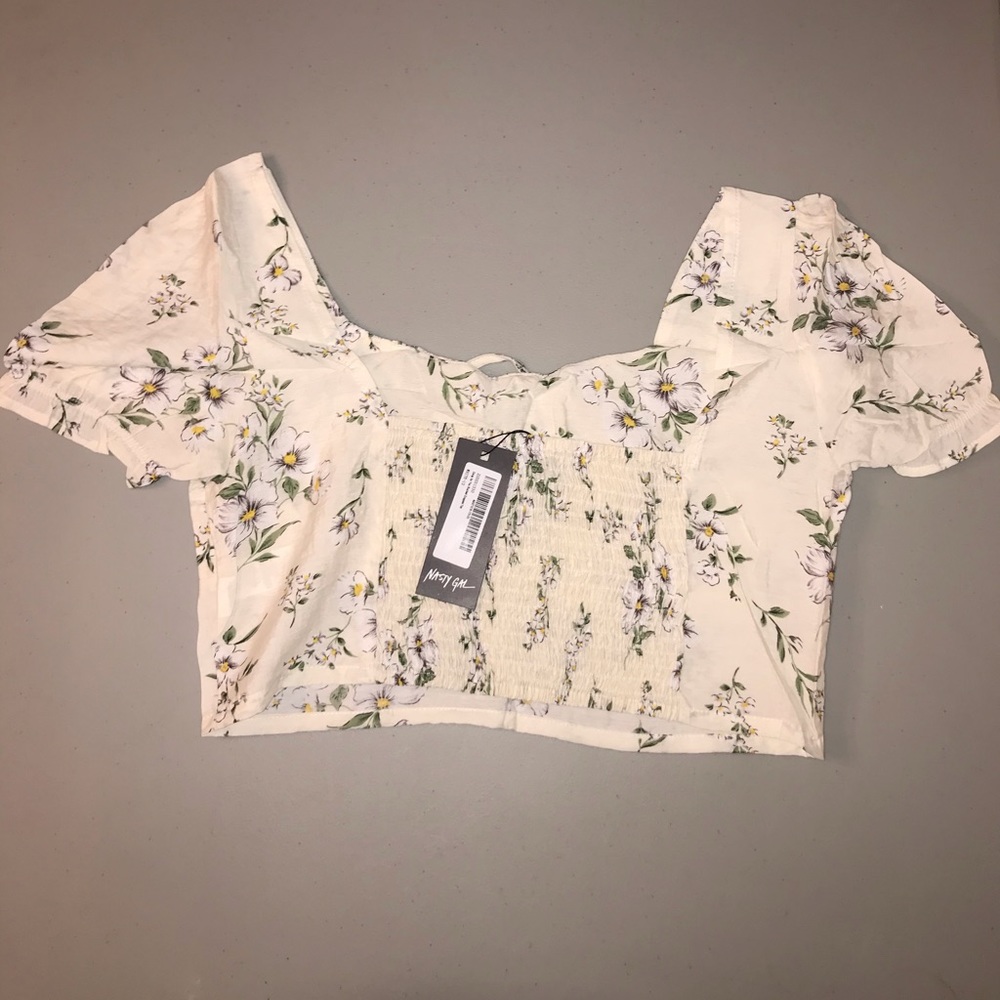 🌼 Nasty Gal Daisy For You Ruched Cropped Top - Picture 5 of 8